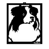 Cuadro Geométrico 3d Border Collie Envío Gratis