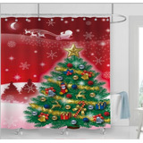 Cortina De Baño Navidad Impermeable Diseños 