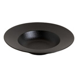 Plato De Pasta Hondo Porcelana Negro Fineplus Blacksand 23cm Coupe Fine