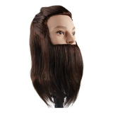 Cabeza De Maniquí Cabello 100% Real Cabezote Barberia Pro