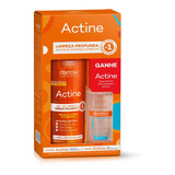 Kit Actine Gel De Limpeza 400g Água Micelar 100ml Tipo De Pele Oleosa