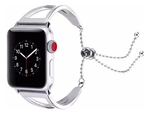 Pulseira E Bracelete De Luxo Para Apple Watch 38/40/42/44mm Cor Prata 38/40/41mm