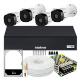 Kit Cftv 4 Cameras Segurança Intelbras Residencial 1tb 1008c