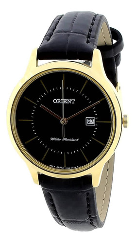 Reloj Orient Contemporáneo De Cuarzo Con Esfera Negra Para M