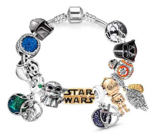 Brazalete Mas Charms De Star Wars 19 Cm