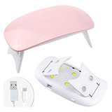 Mini Uv Led Nail Lamp, 6w Usb Foldable Nail Gel Dryer Lamp,