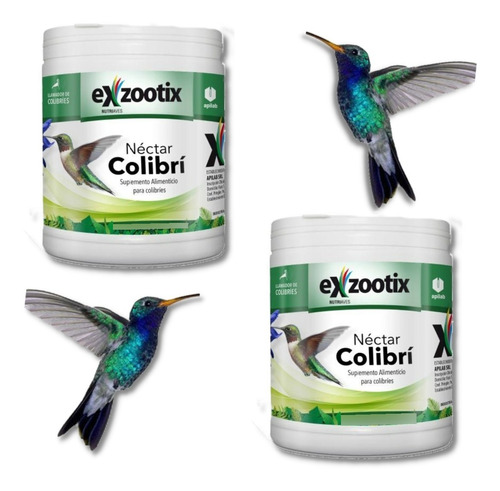 Alimento Nectar Colibri Picaflor Aves Exzootix 300 Grs 2unid