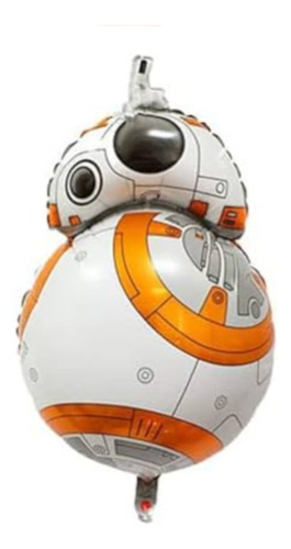 Globo Metalizado Robot Droide Bb-8 Star Wars  X 1 Und