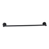 Toallero Simple De Baño  De Aluminio Negro De 59 Cm.