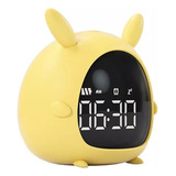Mini Reloj Electrónico Digital Led Estudiante Carga Usb Color Lightning Rabbit