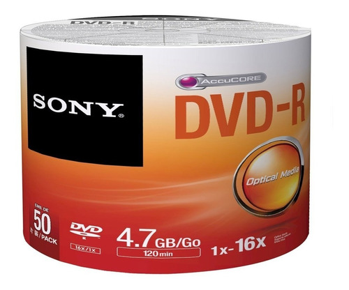 100 Dvd-r Sony 16x Com Nf Dvd R Virgem Dvd -r - R