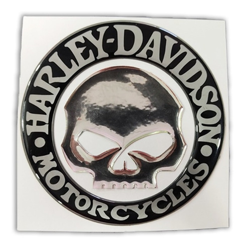 Emblema Harley Davidson Moto Resinado Alto Relieve Calavera Foto 2