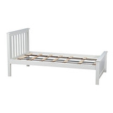 Cama Nido Doble De Madera Maciza, Pino, Blanco