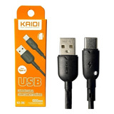 Cabo Carregador Usb Tipo C Dados Preto Celular Turbo