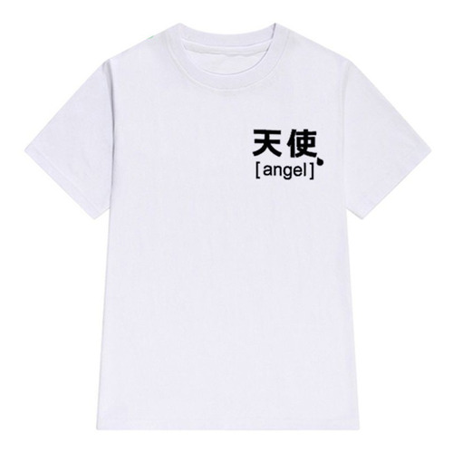 Playera Blusa Angel Japon Unisex Letras Streetwear Unisex