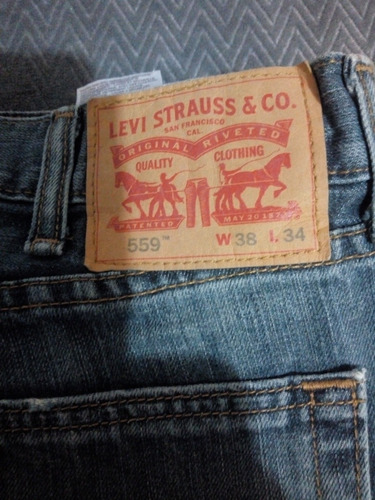 Pantalón Levis 559 Relaxed Straight 38 X 34 Azul Petróleo 