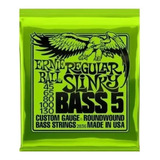 Cuerdas De Bajo Eléctrico 5 Ernie Ball Regular Slinky 45-130