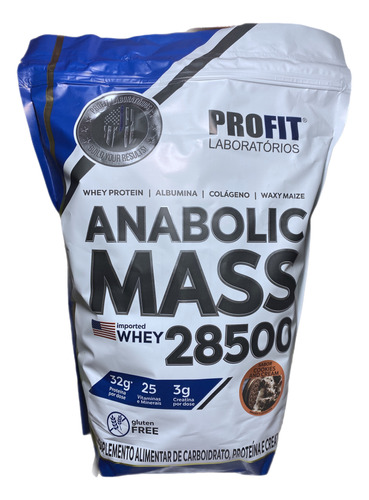 Hipercalórico Massa Anabolic Profit 28500 Cookies Cream 3kg 