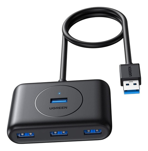 Ugreen Hub Usb A 4 Usb 3.0 5gbps Y Pd Carga 1m Negro