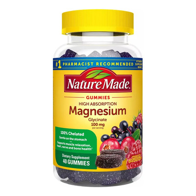 Nature Made Glicinato De Magnesio 100 Mg Con 40 Gomitas Sabor Frutos Rojos | Meses sin interés