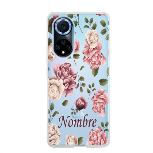 Funda Huawei Flores Personalizada Con Tu Nombre