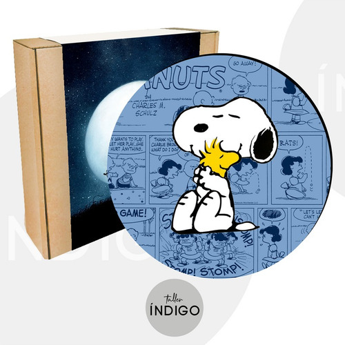 Pad Mouse Snoopy Historieta Redondo Personalizado Artesanal