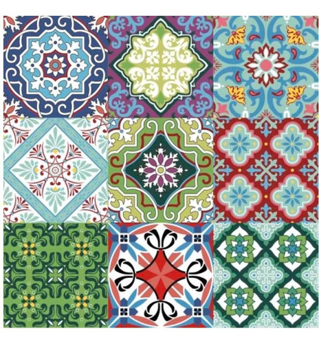 Azulejo Autoadhesivos Decorativos 27 Unidades Talavera 15x15