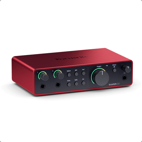 Interface De Áudio Usb Focusrite Scarlett 2i2 4 Geração