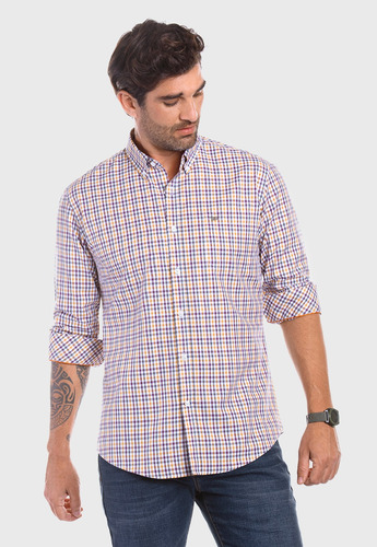 Camisa Hombre Checkered Arizona Amarillo Fw22 Ferouch