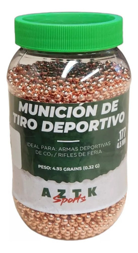 Aztk / Munición Standard Cobre 4.5mm 6,000 Bbs, Co2, Balines