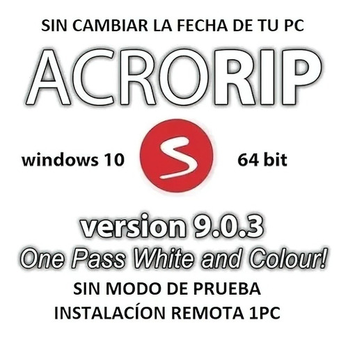 Acrorip Blanco Color En Una Sola Pasada Impresora Dtg Uv Dtf