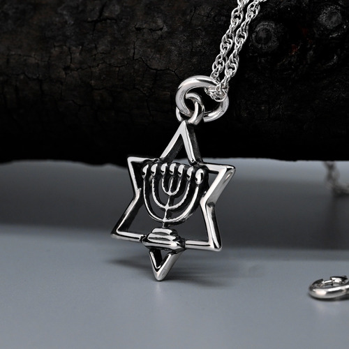 Colgante Estrella De David Magen, Judaica, Hebrea, Israel.