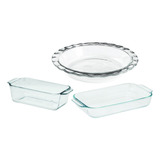 Pyrex Set Fuentes Para Horno Color Transparente 3 Unidades