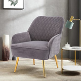 Mueble - Homvent Mid Century - Sillón Moderno Tapizado De Te