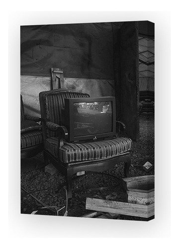 Cuadro 60x90cm Retro Vintage Antigua Tv Television P3