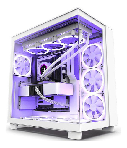 Gabinete Gamer Nzxt H9 Flow Branco Mid Tower Com Fan