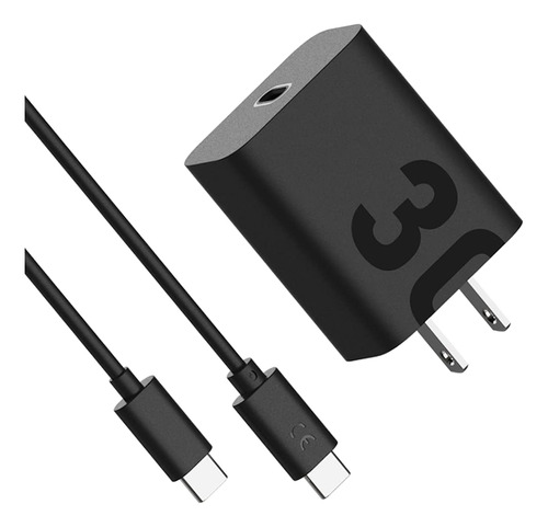 Motorola Turbopower 30 Cargador Usb-c Con Cable Usb-c A Usb-