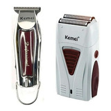 Trimmer Simil Wahl Detailer + Shaver Afeitadora Barber Kemei