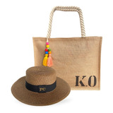 Kit Bolsa De Praia E Chapéu Personalizado