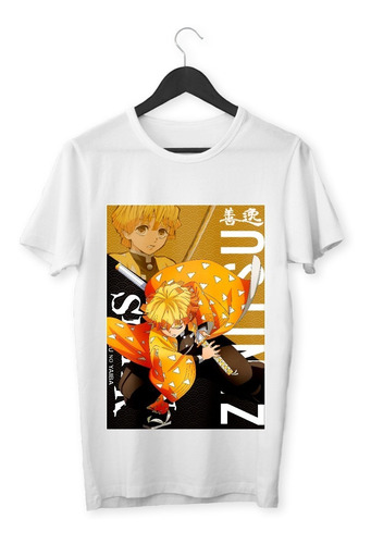 Remera Anime - Demon Slayer #027 - Zenitsu Agatsuma- Adultos