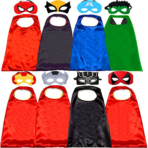 Capas Y Máscaras De Superhéroe Para Niños, Cosplay De Hallow