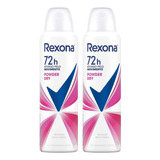 Kit 2 Desodorante Rexona Feminino Powder Dry 72h 150ml