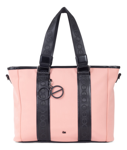 Bolsa Tote Cloe Para Mujer Porta Laptop 15  Textil Y Cierre