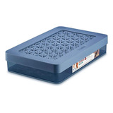 Caja Con Tapa Y Divisiones Azul Ordene