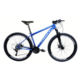 Bicicleta Aro 29 Rino New Atacama Cubo Cassete K7 11/36 24v Cor Azul Tamanho Do Quadro 17