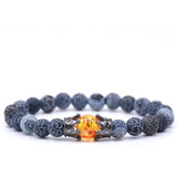 Pulsera Manillas Piedras Naturales Corona Para Hombre Mujer