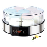 Yogurtera 7 Frascos Vidrio 1,2lt Smart Tek Timer Led 14hs