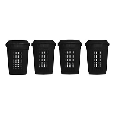 Paquete De 4 Cestos De Plastico P\u002Fropa Italia Color Negro | Envío gratis