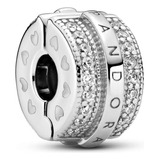 Dije Charm Clip Pandora Lineas Pavé Brillantes S925 Original