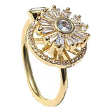 Anillo Giratorio Para Aliviar La Ansiedad De Cristal N Gold,